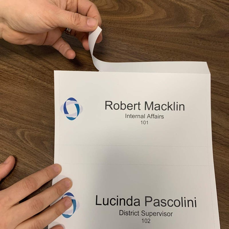 NapTags Perforated Paper Nameplate Inserts, Pack of 20 (8" x 4") - Image 4